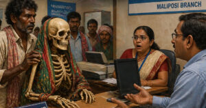 मृत्यु भइसकेकी दिदीको खाताबाट पैसा निकाल्न कंकाल बोकेर बैंक पुगे भाइ